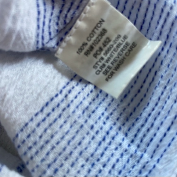 Blue Island 100% Cotton Embroidered  Beach Tunic Swim Cover M - Picture 12 of 13